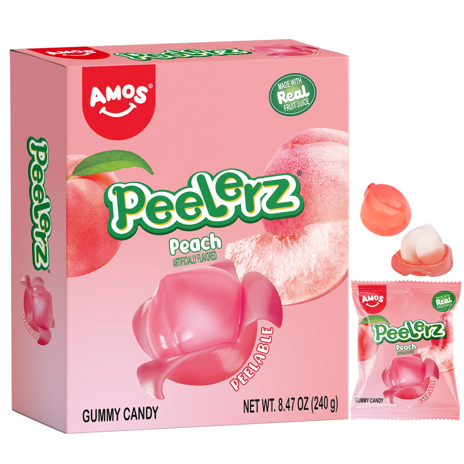 Peelerz-Peelable Gummy PeachFlavor Peelerz-Peelable Gummy PeachFlavor